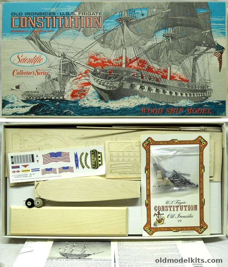 Scientific Frigate USS Constitution / Old Ironsides Wooden Ship Model, 170-995 plastic model kit